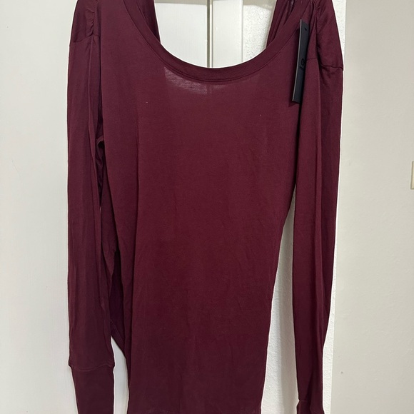 Mono B Open Overlay Draped Back Top size L - Picture 5 of 5